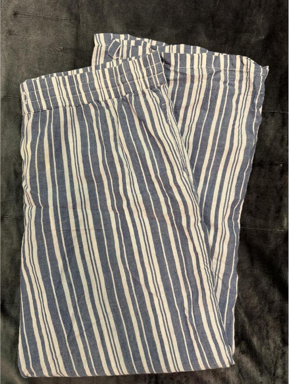 Women's Striped Cotton Lounge Pants - Size Medium - Picture 5 of 5